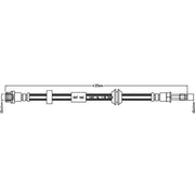 Abtex Brake Hydraulic Hose Line Front ABH1126