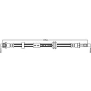 Abtex Brake Hydraulic Hose Line Front ABH1126