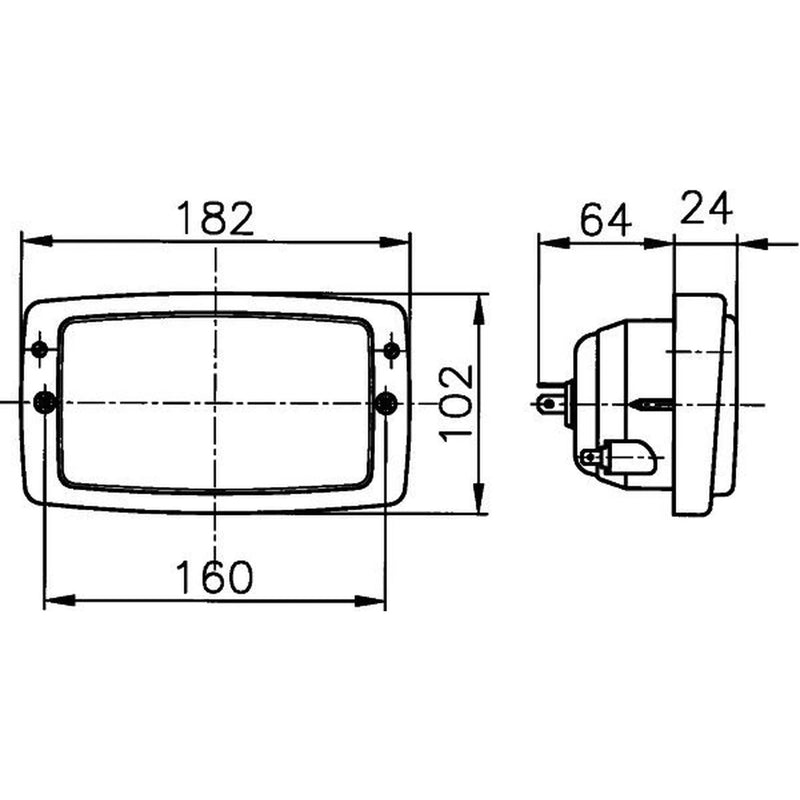 Hella Headlight Headlamp H4 Left 1AD 996 018-651