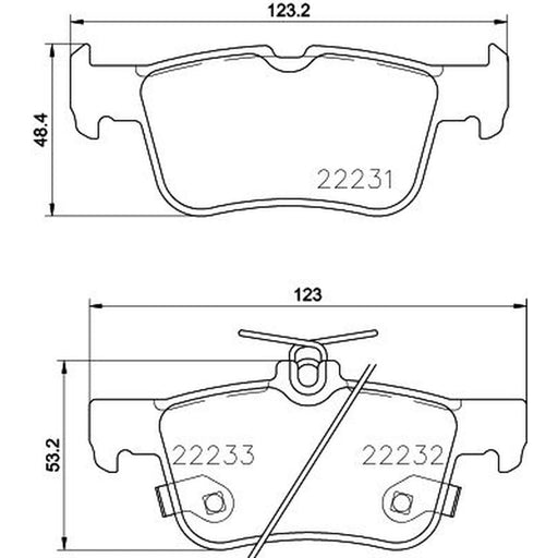 DON Rear Brake Pad Set PCP1885
