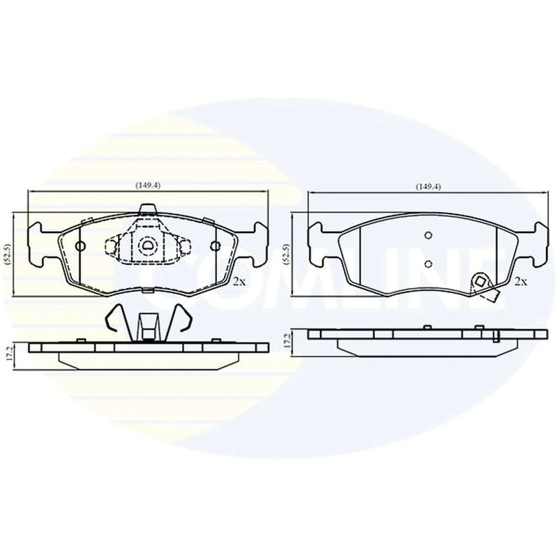 Comline 4 x Front Brake Pad Set CBP32777