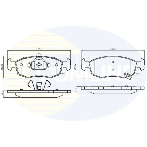 Comline 4 x Front Brake Pad Set CBP32777