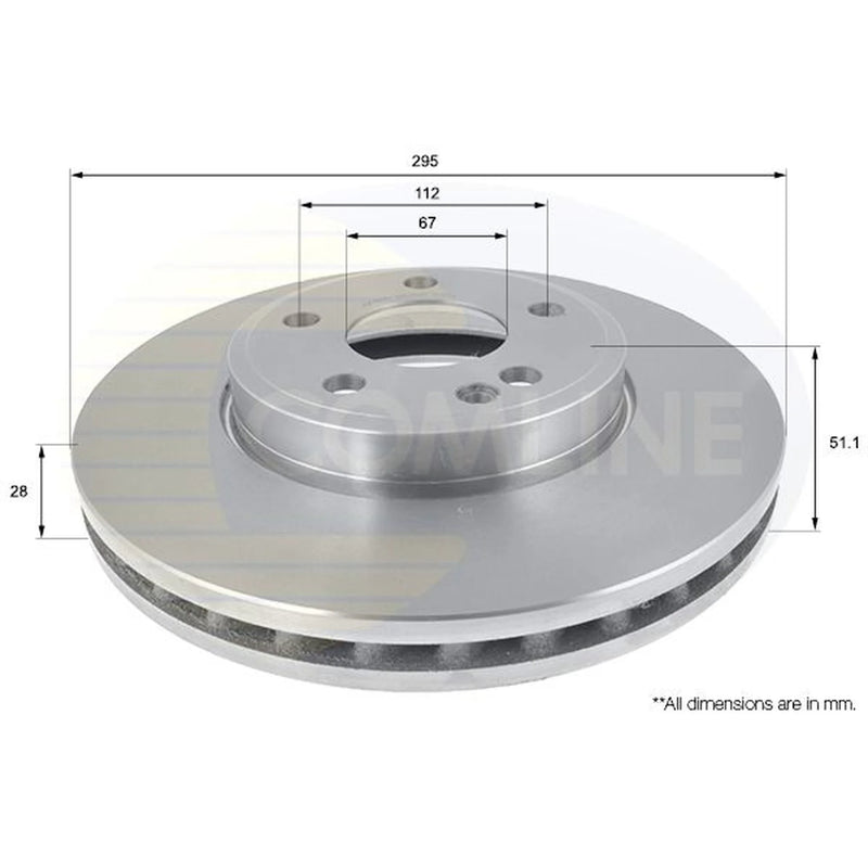 Comline Front Brake Discs ADC1678V