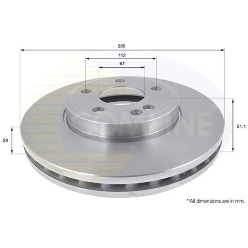Comline Front Brake Discs ADC1678V