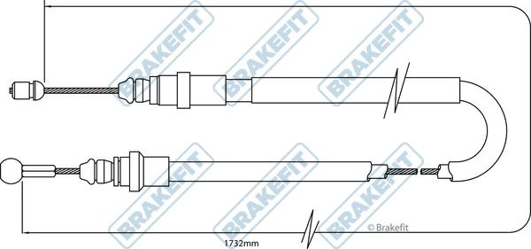 Apec Handbrake Cable Left Rear fits Renault Master II 1997-2010