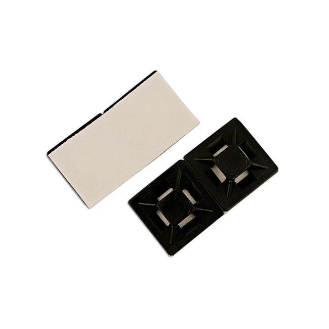 Connect Black Cable Tie Self-Adhesive Mounts 100pc 19-22mm