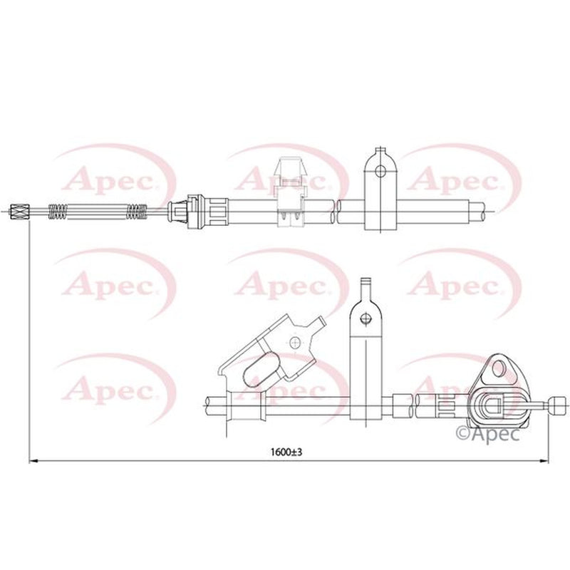 Apec Handbrake Cable Right Rear CAB1568
