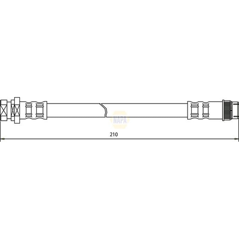 NAPA Brake Hydraulic Hose Line Rear NBH1371