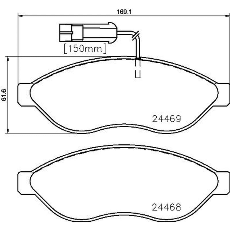 Brembo 4 x Front Brake Pad Set P23143