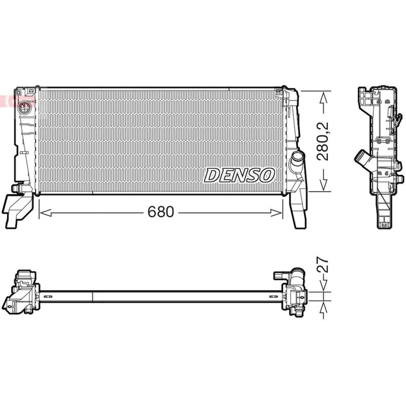 Denso Engine Radiator DRM05074