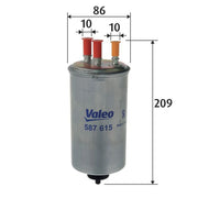 Valeo Fuel Filter Element 587615