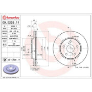 Brembo 2 x Internally Vented Front Brake Discs 09.E229.11
