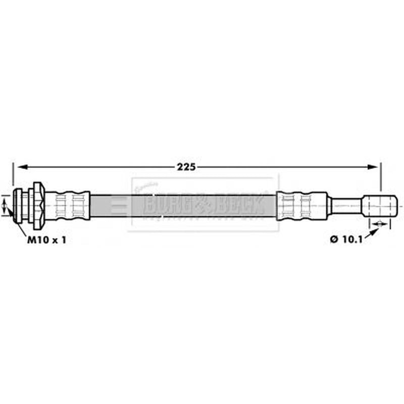 Borg & Beck Brake Hydraulic Hose Line Rear Left BBH7168