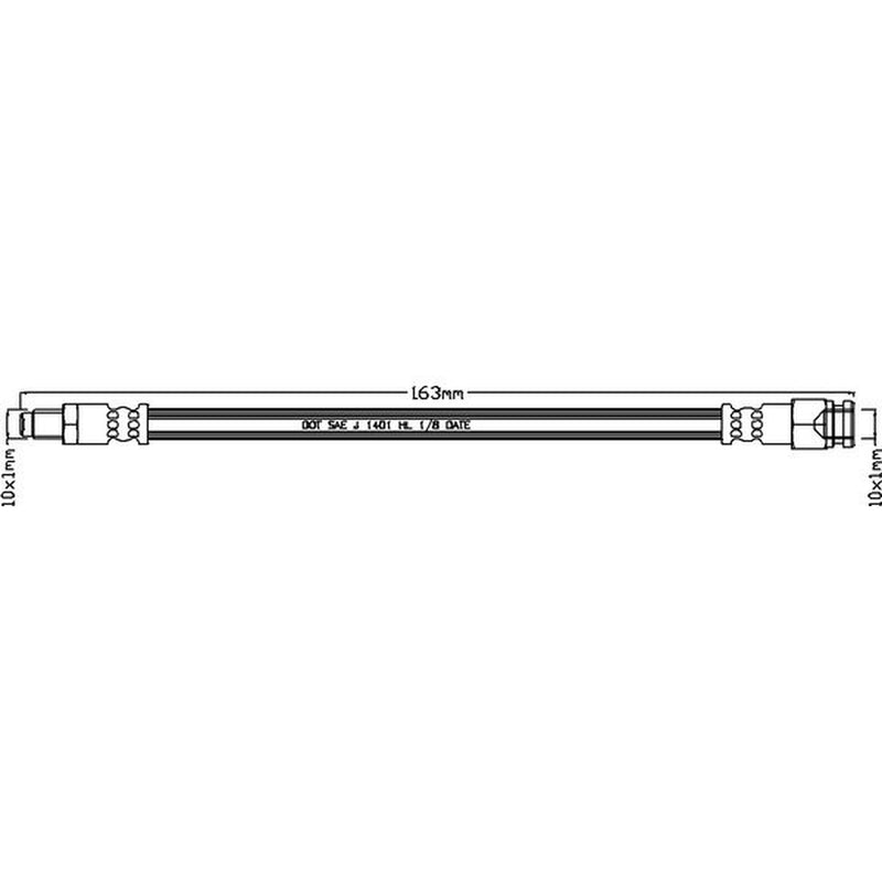 Juratek Brake Hydraulic Hose Line Rear JBH1288