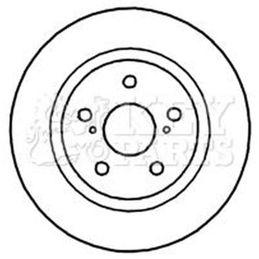Key Parts 2 x Solid Rear Brake Discs KBD4747