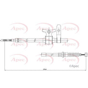 Apec Handbrake Cable Right Rear CAB1321
