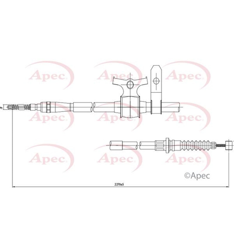 Apec Handbrake Cable Right Rear CAB1321