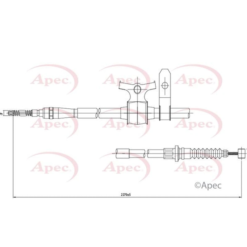 Apec Handbrake Cable Right Rear CAB1321
