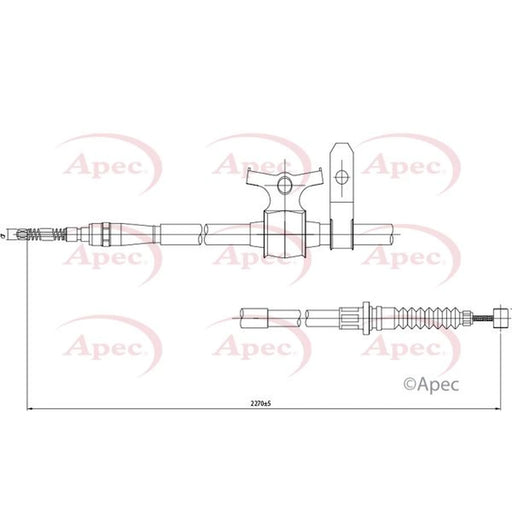 Apec Handbrake Cable Right Rear CAB1321