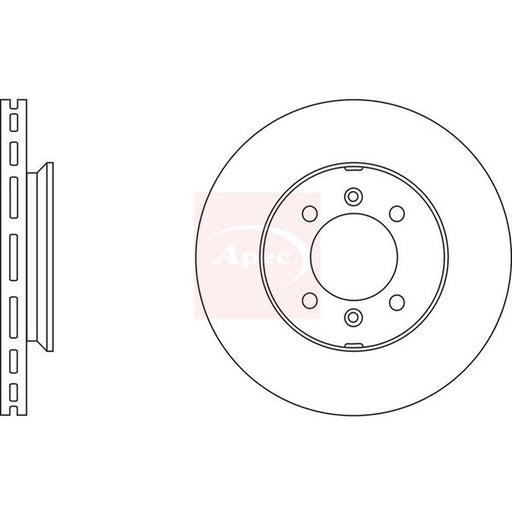 Apec 2 x Vented Front Brake Discs DSK150
