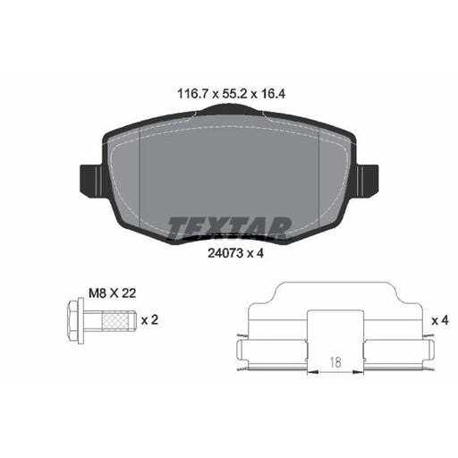 Textar Brake Pad Set 2407302