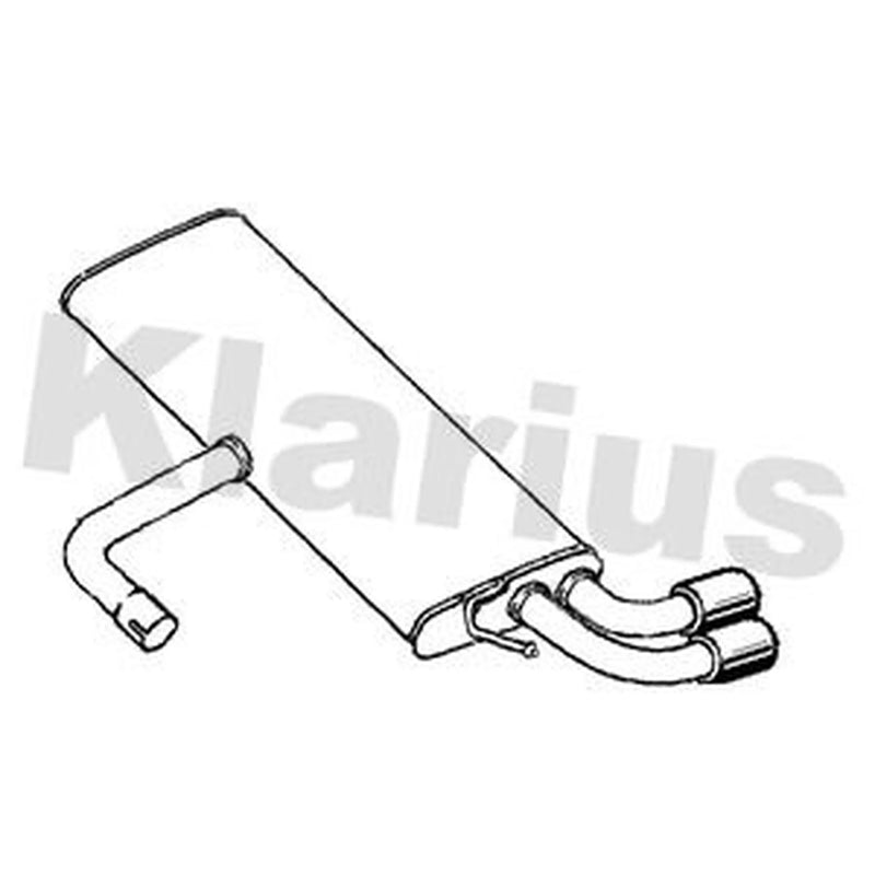 Klarius Box With Tail Pipe Rear AU900L