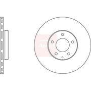 Apec 2 x Vented Rear Brake Discs DSK2572