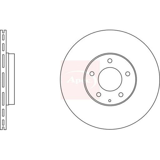 Apec 2 x Vented Rear Brake Discs DSK2572