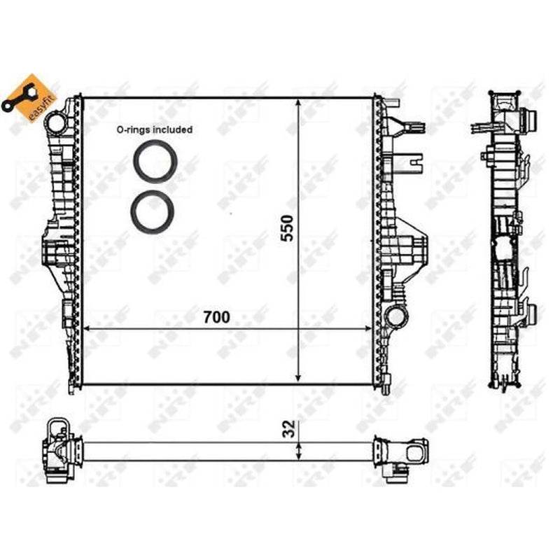 NRF Engine Radiator Centre 53005