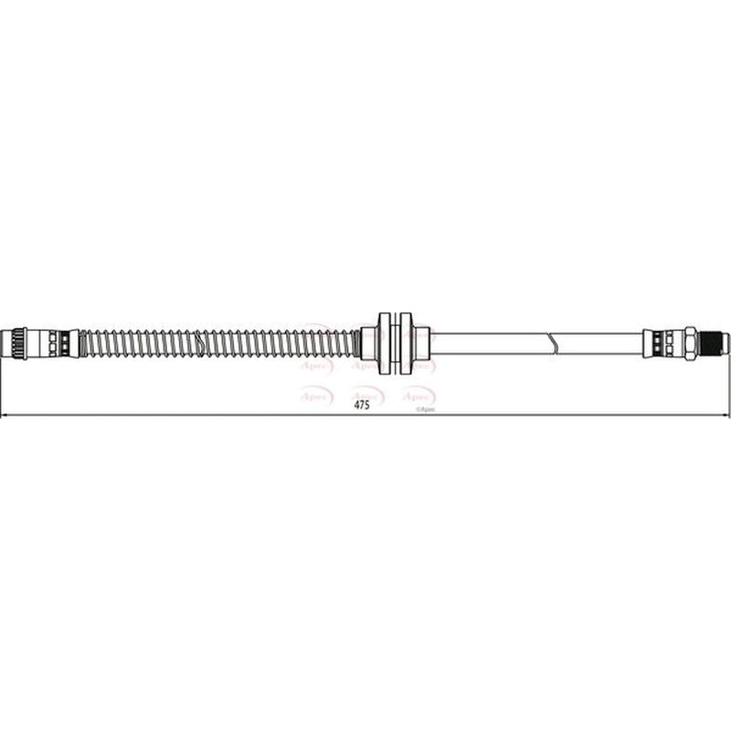 Apec Brake Hydraulic Hose Line Front HOS4063
