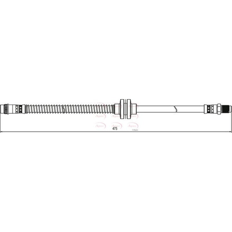 Apec Brake Hydraulic Hose Line Front HOS4063