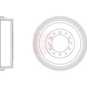 Apec Brake Drum Assembly Rear DRM9212
