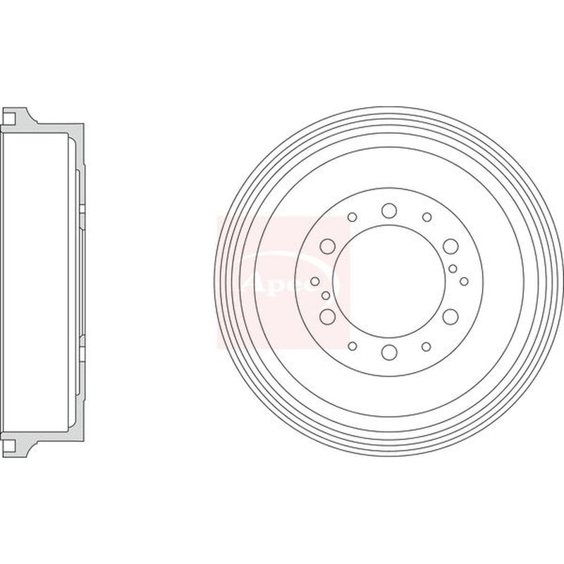 Apec Brake Drum Assembly Rear DRM9212
