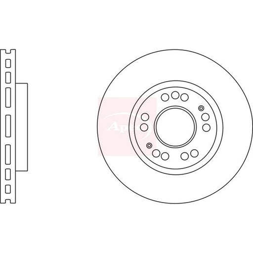 Apec 2 x Vented Front Brake Discs DSK2762