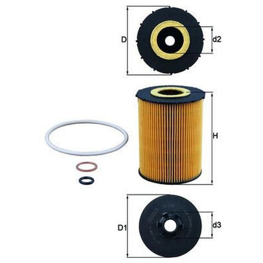 Mahle Engine Oil Filter OX 636D