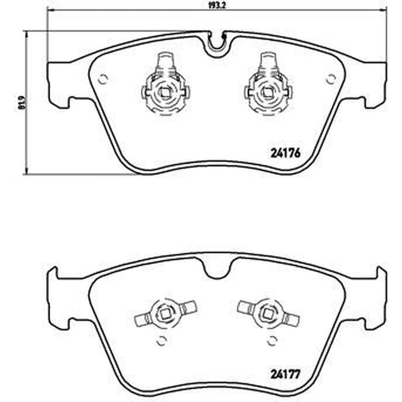 Brembo 4 x Front Brake Pad Set P50105