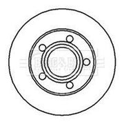 Borg & Beck 2 x Solid Rear Brake Discs BBD4182