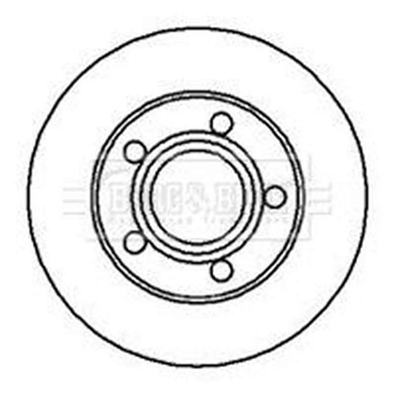 Borg & Beck 2 x Solid Rear Brake Discs BBD4182