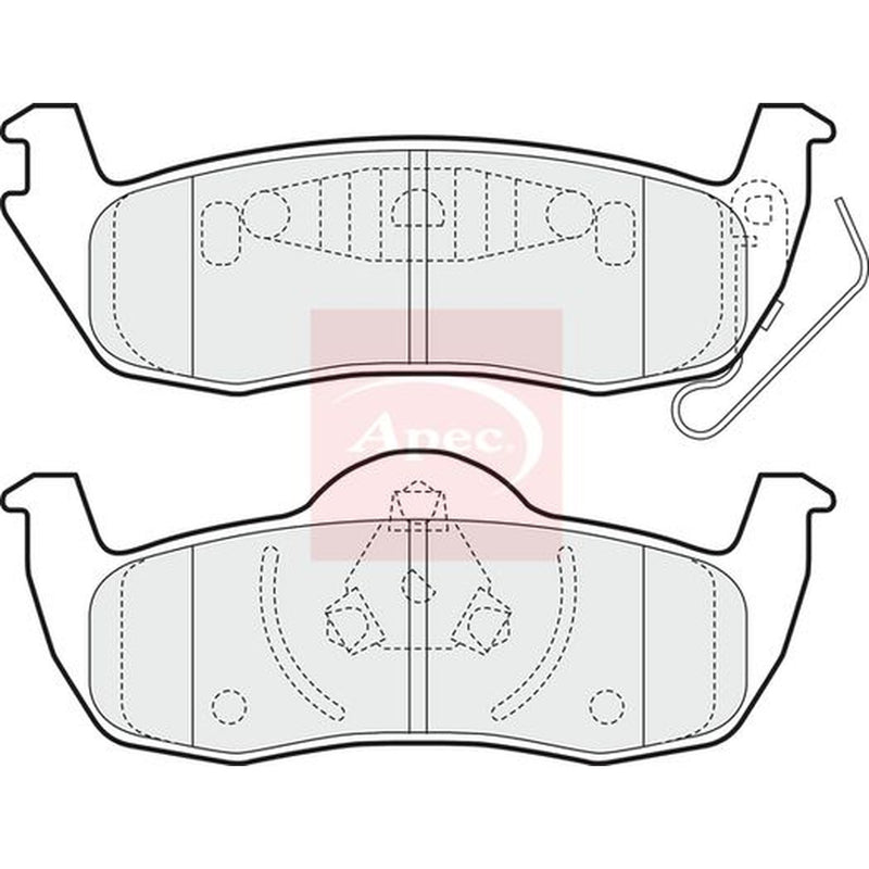 Apec Rear Brake Pad Set PAD1472