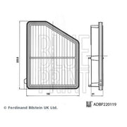 Blue Print Engine Air Filter ADBP220119