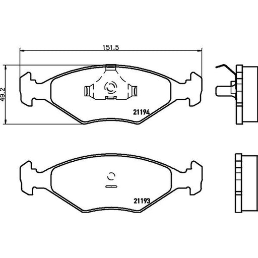 Mintex Front Brake Pad Set MDB1513