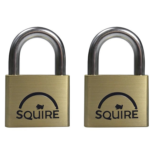 Squire LN4T Lion Brass Padlocks 5-Pin 40mm Twin Pack (2 x LN4KA) - LN4T