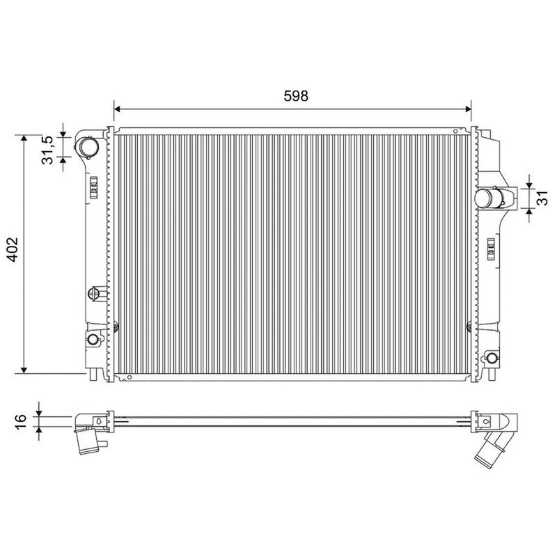 Valeo Engine Radiator 701177