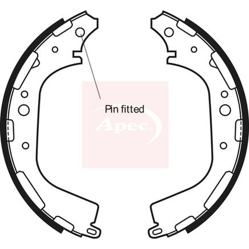 Apec Brake Shoe Set Axle Kit SHU549