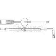 Borg & Beck Brake Pad Wear Sensor Front BWL3070