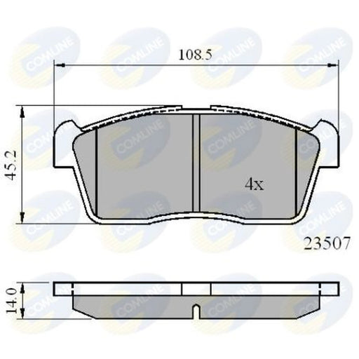 Comline 4 x Front Brake Pad Set CBP01113
