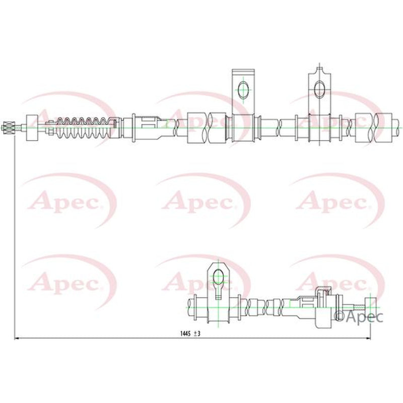 Apec Handbrake Cable Right Rear CAB1226