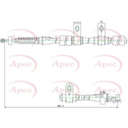 Apec Handbrake Cable Right Rear CAB1226