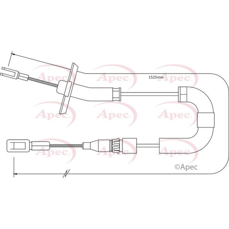 Apec Handbrake Cable Right Rear CAB1287