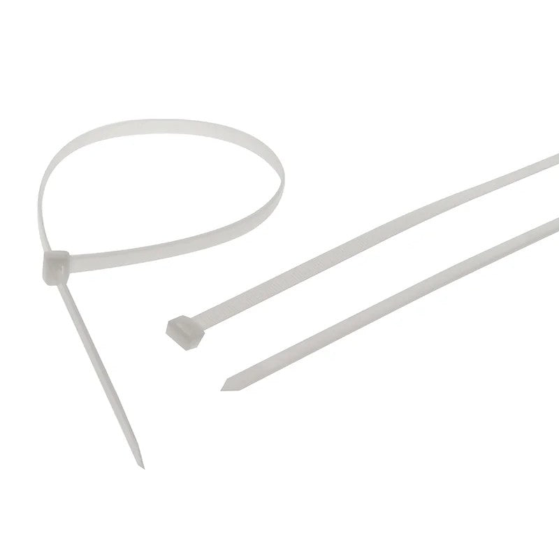 Faithfull Heavy-Duty Cable Ties White 9.0 x (Pack 10) 600-1200mm